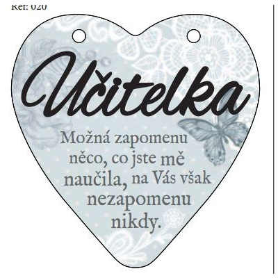 Plaketka - Učitelka ALBI ALBI